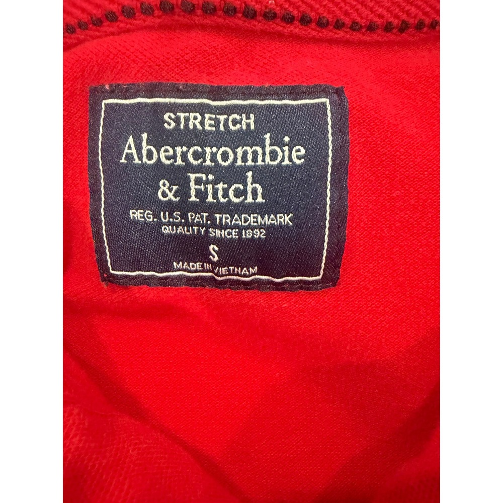 Abercrombie & Fitch Men's Small Red Big Moose Polo Y2K Stretch - Picture 3 of 6
